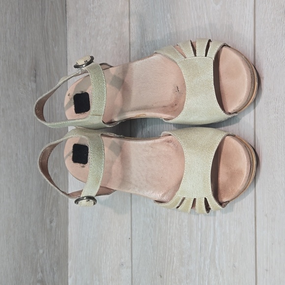 Dansko Women Marlow Oyster washed Ankle Leather Heels Sandals shoes sz 39/8.5-9 - Picture 4 of 15